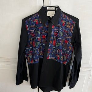 Winter Print Fun Overshirt. Great for layering! Check out the handmade detail